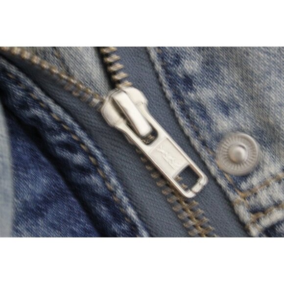 American Eagle Outfitters Women Jacket Boyfriend Trucker Lined Denim Blue Sz M - Picture 6 of 14